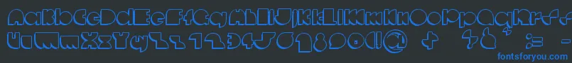 fuente DeccodiscoCasual – Fuentes Azules Sobre Fondo Negro