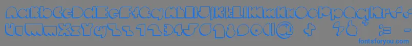 DeccodiscoCasual Font – Blue Fonts on Gray Background