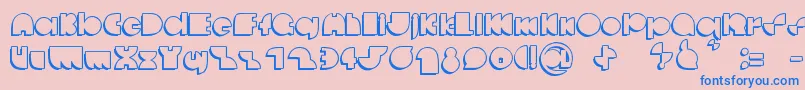 DeccodiscoCasual Font – Blue Fonts on Pink Background