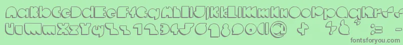 DeccodiscoCasual Font – Gray Fonts on Green Background