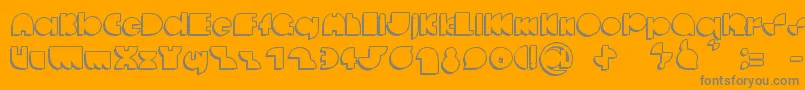 Fonte DeccodiscoCasual – fontes cinzas em um fundo laranja