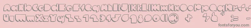 DeccodiscoCasual-Schriftart – Graue Schriften auf rosa Hintergrund