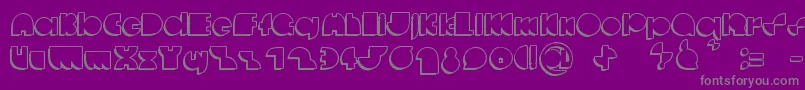 Czcionka DeccodiscoCasual – szare czcionki na fioletowym tle