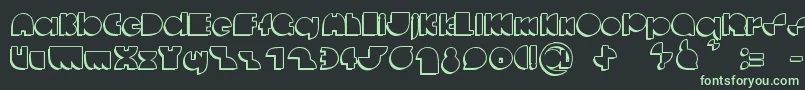 DeccodiscoCasual Font – Green Fonts on Black Background