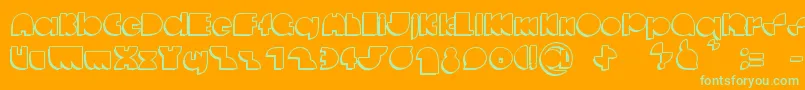 フォントDeccodiscoCasual – オレンジの背景に緑のフォント
