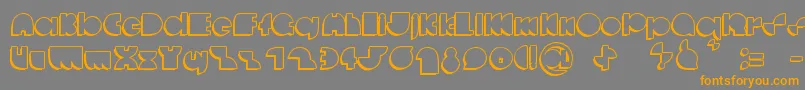 DeccodiscoCasual Font – Orange Fonts on Gray Background