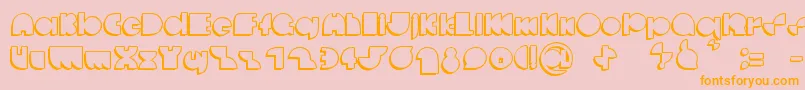 DeccodiscoCasual Font – Orange Fonts on Pink Background