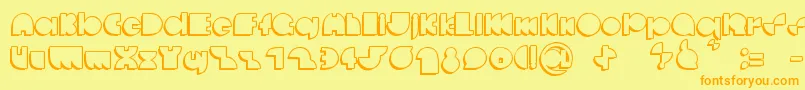 DeccodiscoCasual Font – Orange Fonts on Yellow Background