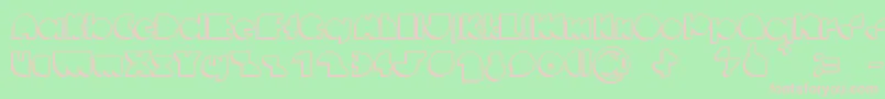 DeccodiscoCasual Font – Pink Fonts on Green Background