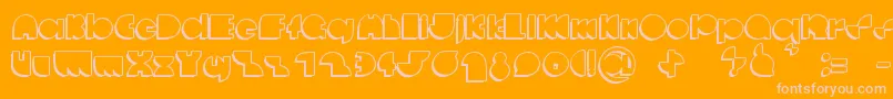 DeccodiscoCasual Font – Pink Fonts on Orange Background