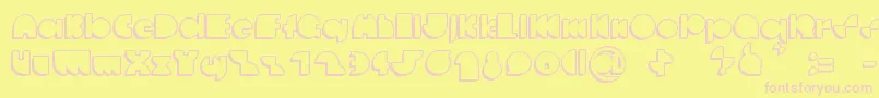 fuente DeccodiscoCasual – Fuentes Rosadas Sobre Fondo Amarillo