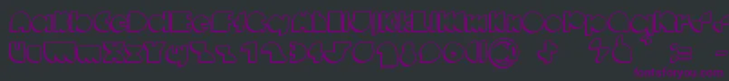 Шрифт DeccodiscoCasual – фиолетовые шрифты на чёрном фоне