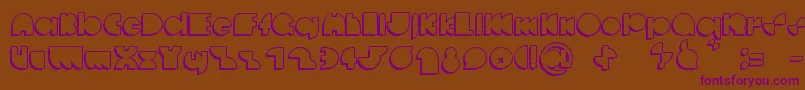 DeccodiscoCasual Font – Purple Fonts on Brown Background