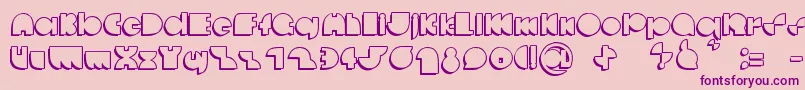 DeccodiscoCasual Font – Purple Fonts on Pink Background