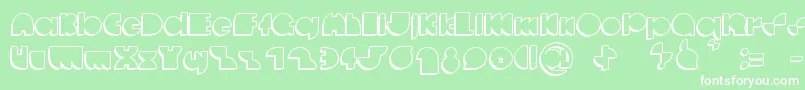 フォントDeccodiscoCasual – 緑の背景に白い文字