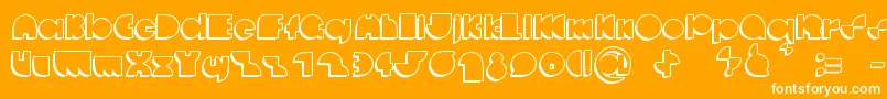 DeccodiscoCasual Font – White Fonts on Orange Background