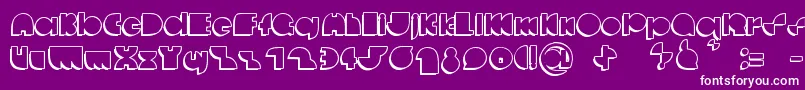 DeccodiscoCasual Font – White Fonts on Purple Background