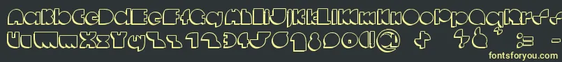 DeccodiscoCasual Font – Yellow Fonts on Black Background