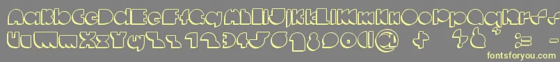 DeccodiscoCasual Font – Yellow Fonts on Gray Background