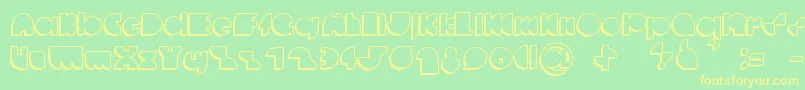 DeccodiscoCasual Font – Yellow Fonts on Green Background