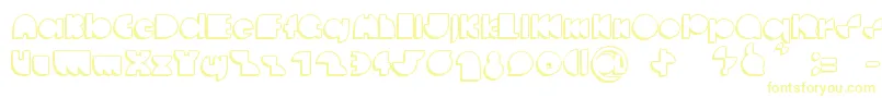 DeccodiscoCasual Font – Yellow Fonts on White Background