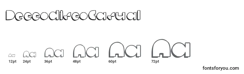 DeccodiscoCasual Font Sizes