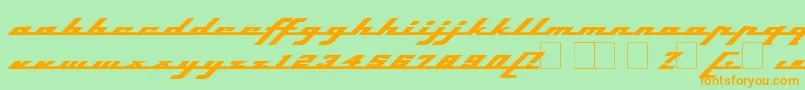 Topsh Font – Orange Fonts on Green Background