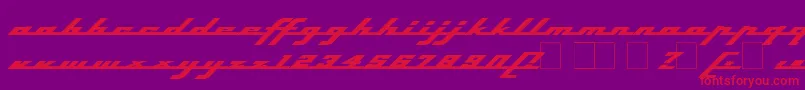 Topsh Font – Red Fonts on Purple Background