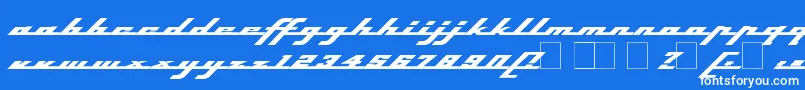 フォントTopsh – 青い背景に白い文字