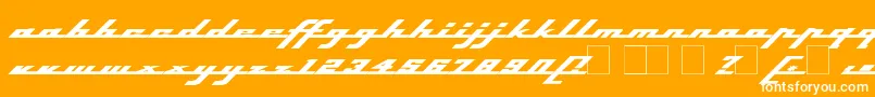 Topsh Font – White Fonts on Orange Background