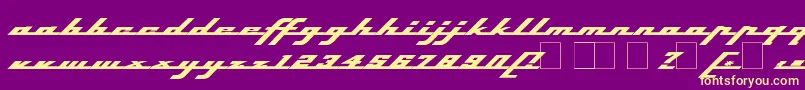 Topsh Font – Yellow Fonts on Purple Background