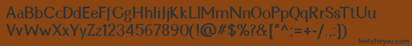 CynRegularBold Font – Black Fonts on Brown Background