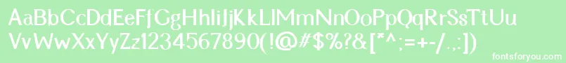 CynRegularBold Font – White Fonts on Green Background