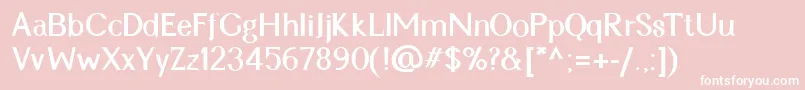 フォントCynRegularBold – ピンクの背景に白い文字