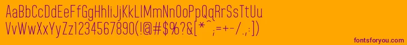 HomeplanetRegular Font – Purple Fonts on Orange Background