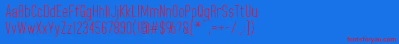 HomeplanetRegular Font – Red Fonts on Blue Background