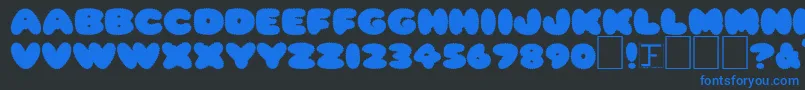 Ripple0 Font – Blue Fonts on Black Background