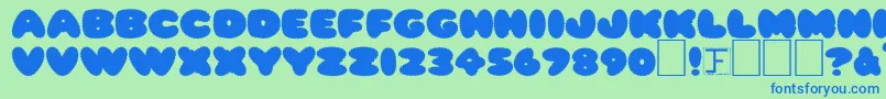 Ripple0-fontti – siniset fontit vihreällä taustalla
