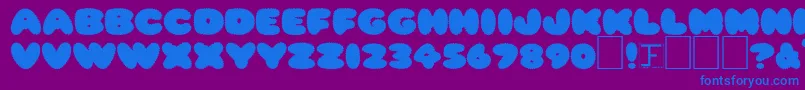 Ripple0-fontti – siniset fontit violetilla taustalla