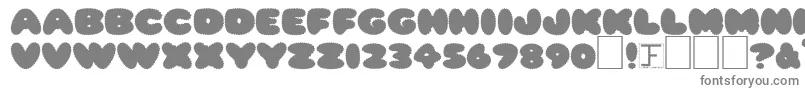 フォントRipple0 – 白い背景に灰色の文字