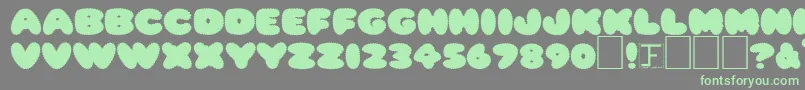 フォントRipple0 – 灰色の背景に緑のフォント