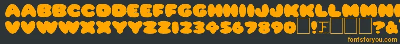 Ripple0 Font – Orange Fonts on Black Background