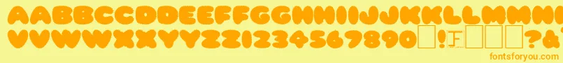 Ripple0 Font – Orange Fonts on Yellow Background