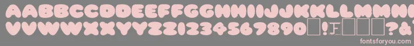 Ripple0-fontti – vaaleanpunaiset fontit harmaalla taustalla