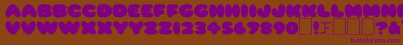 フォントRipple0 – 紫色のフォント、茶色の背景