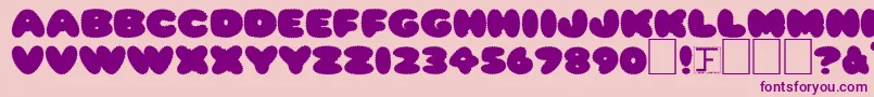 Ripple0 Font – Purple Fonts on Pink Background