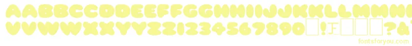 Ripple0-fontti – keltaiset fontit valkoisella taustalla
