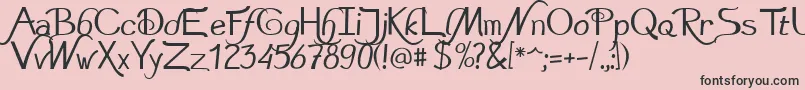 Rosewood Font – Black Fonts on Pink Background