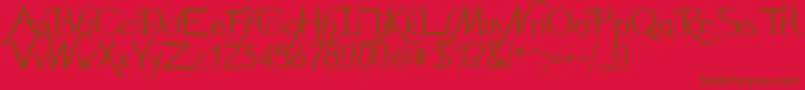Rosewood Font – Brown Fonts on Red Background