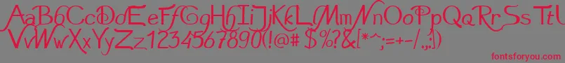 Rosewood Font – Red Fonts on Gray Background